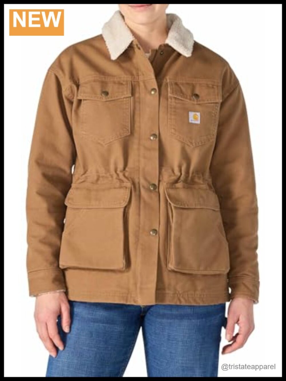 Washed Duck Wesley Coat Sherpa Lined Work Utility Outerwear